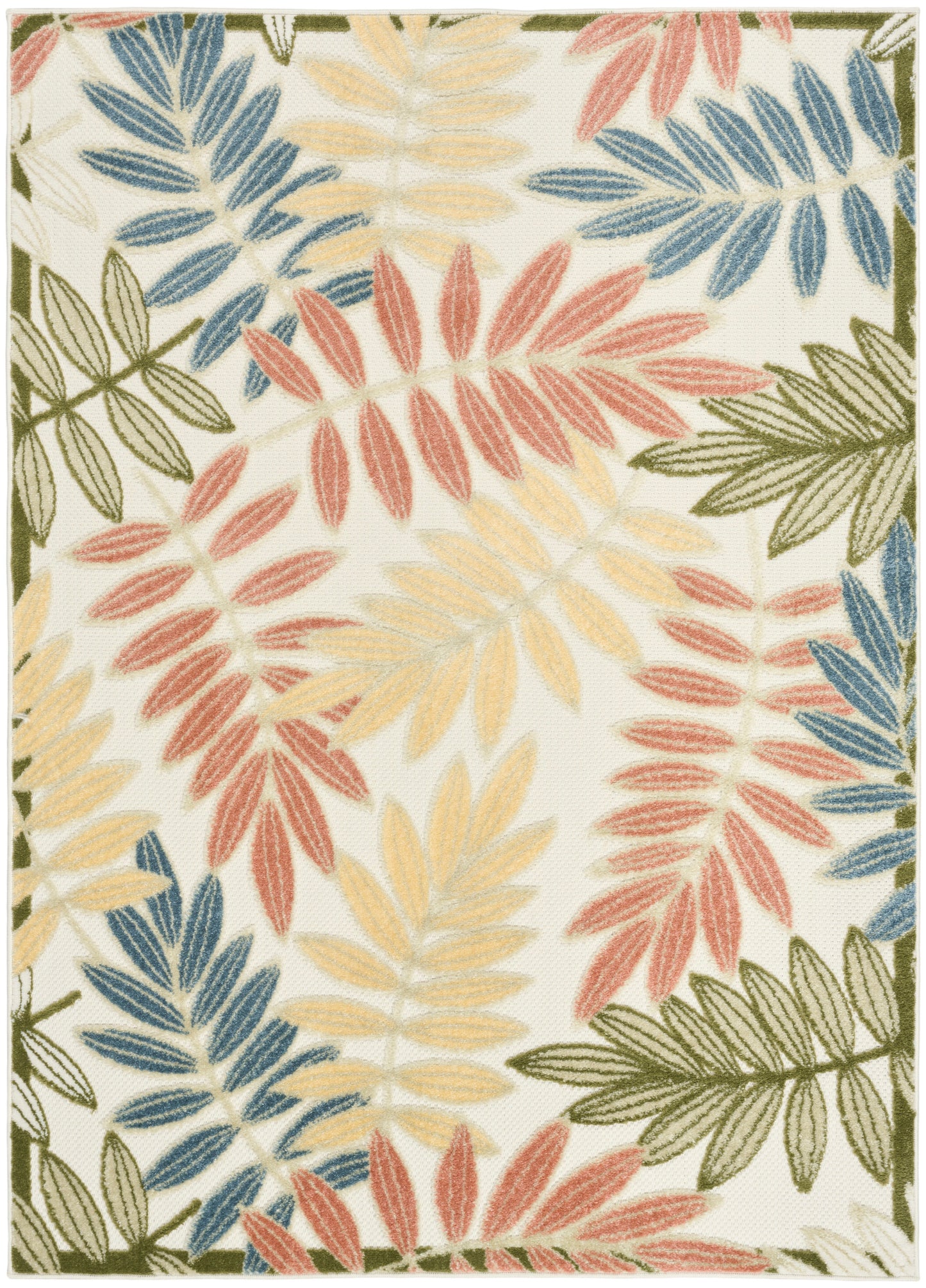 Nourison Home Aloha ALH18 Ivory Rose Contemporary Power-loomed Rugs