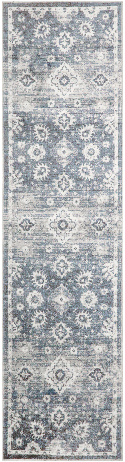 Nourison Home Astra Machine Washable ASW19 Denim Traditional Power-loomed Rug
