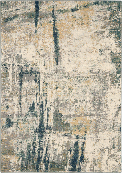 Nourison Home Artworks ATW05 Ivory Navy Contemporary Loom-woven Rug