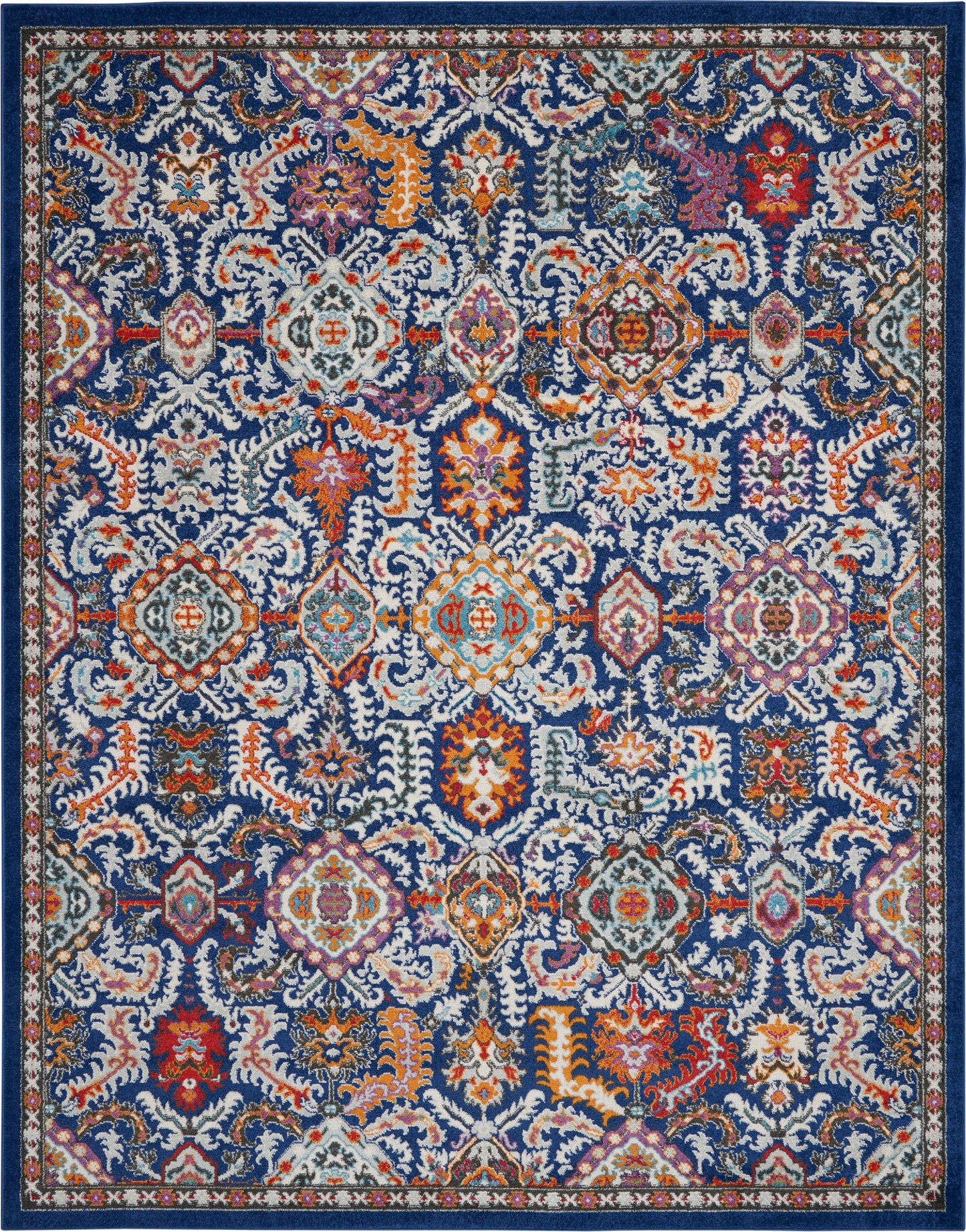 Nourison Home Passion  Blue Multicolor  Transitional