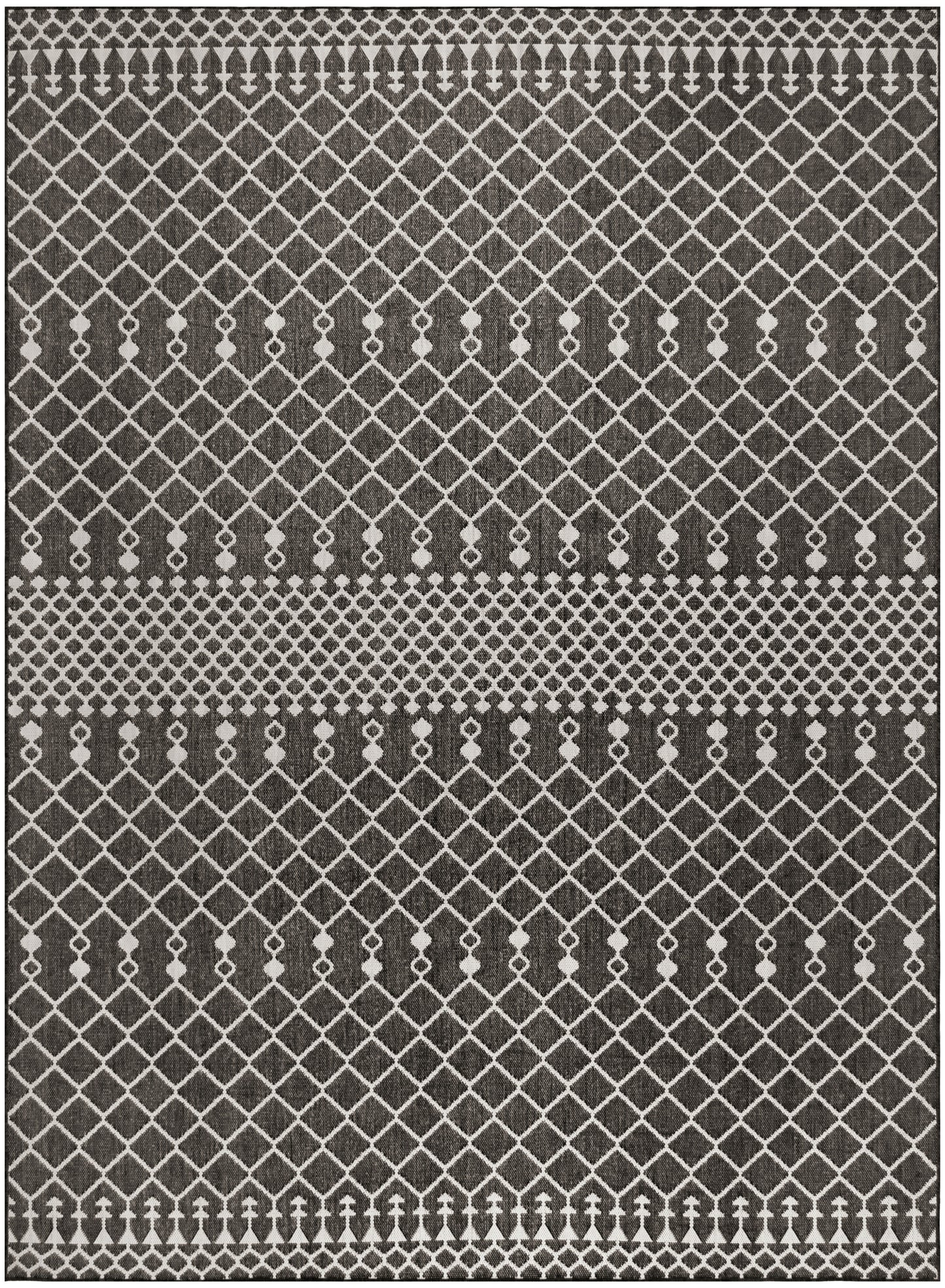 Nourison Home Positano POS02 Black Contemporary Power-loomed Rug