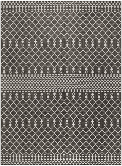 Nourison Home Positano POS02 Black Contemporary Power-loomed Rug