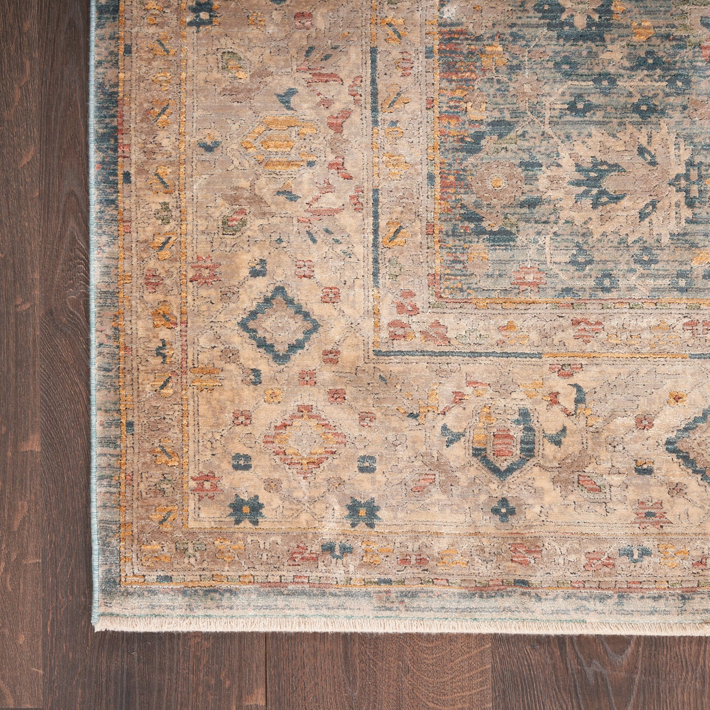 Nourison Home Luxurious  Ivory Blue  Traditional