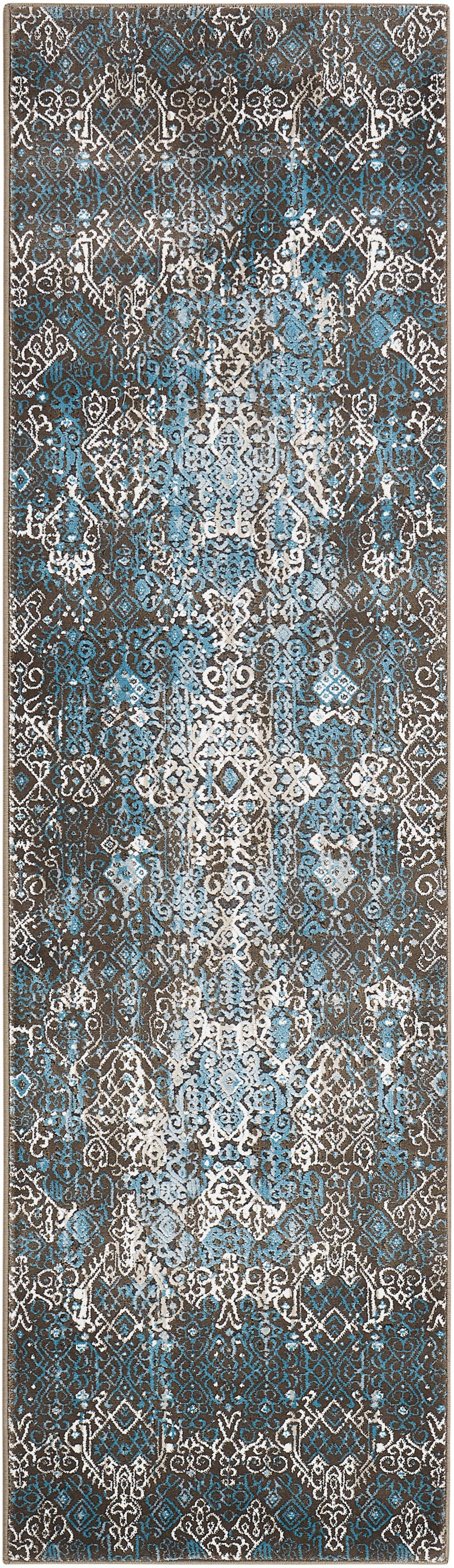 Nourison Home Karma KRM04 Blue Transitional Power-loomed Rug