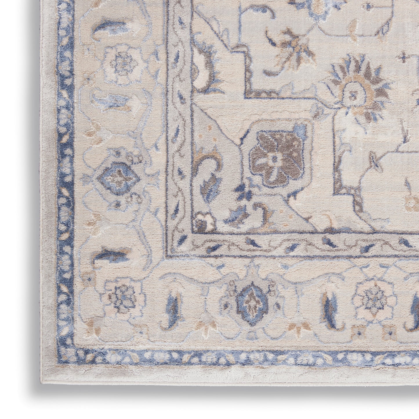 Nourison Home Silky Textures  Ivory Grey  Traditional