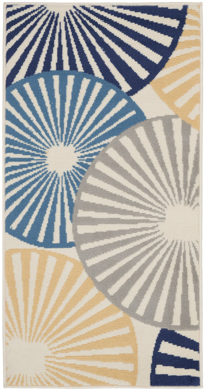 Nourison Home Grafix GRF20 White Contemporary Power-loomed Rug