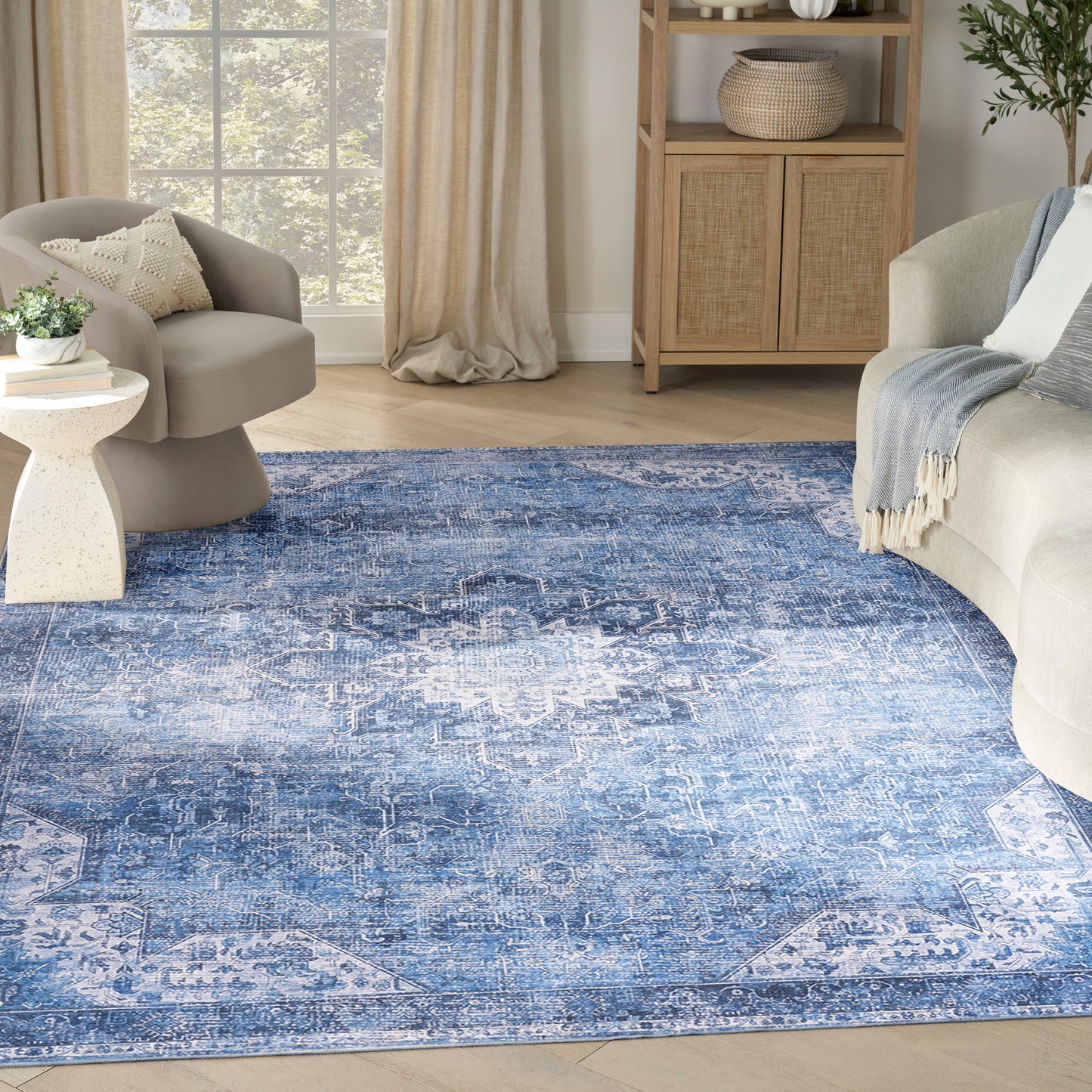 Nourison Home Nourison Washables  Blue  Traditional