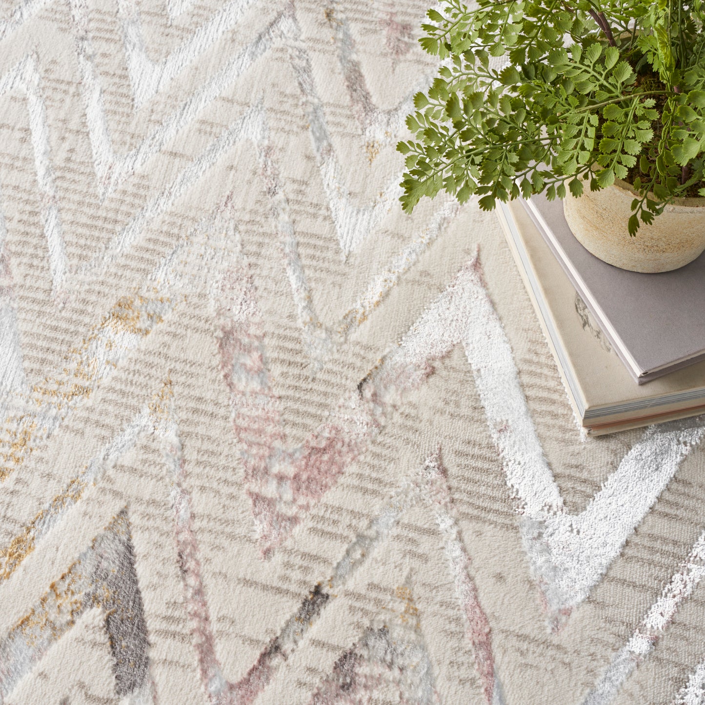 Nourison Home Glitz  Multicolor  Contemporary