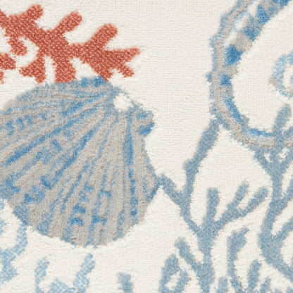 Nourison Home Seaside  Ivory Multicolor  Contemporary