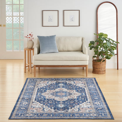 Nourison Home Fulton  Navy Ivory  Traditional