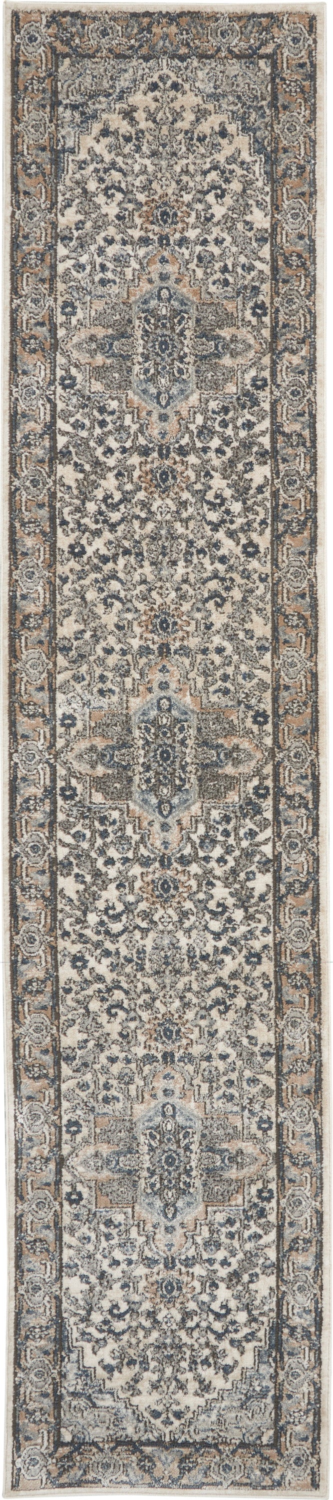 Nourison Home Quarry QUA05 Ivory Grey Transitional Power-loomed Rugs