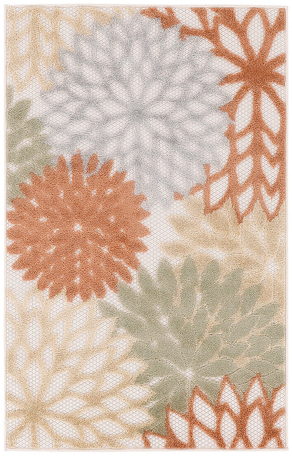 Nourison Home Aloha ALH05 Ivory Multicolor Contemporary Power-loomed Rugs