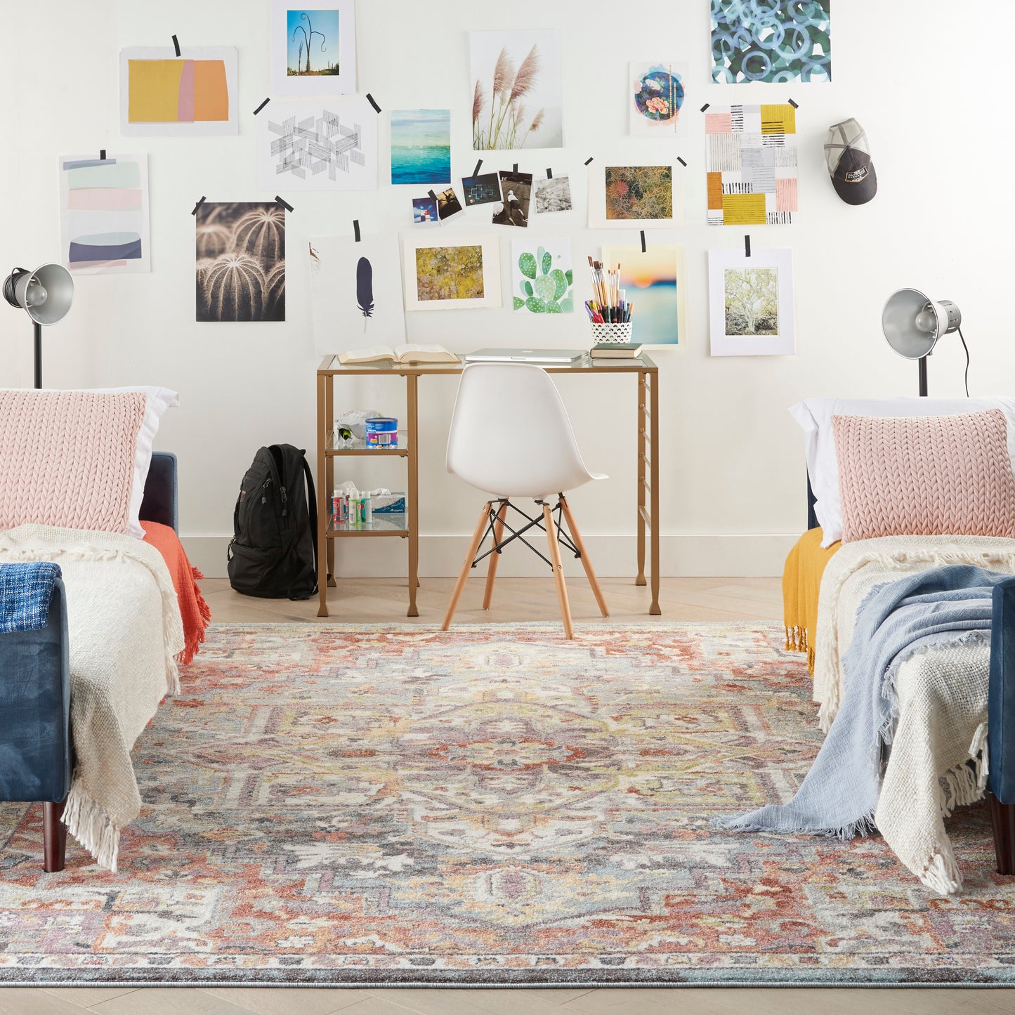 Nourison Home Soraya  Blue Multicolor  Traditional