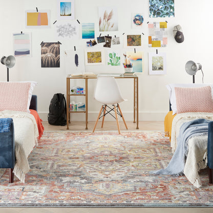 Nourison Home Soraya  Blue Multicolor  Traditional