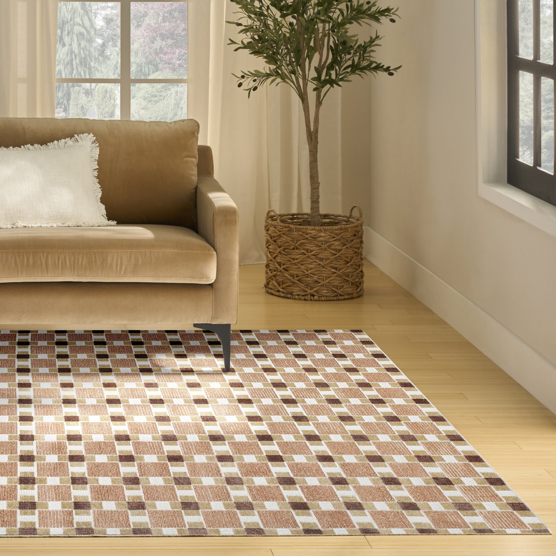 Nourison Home Nordic  Rust  Contemporary