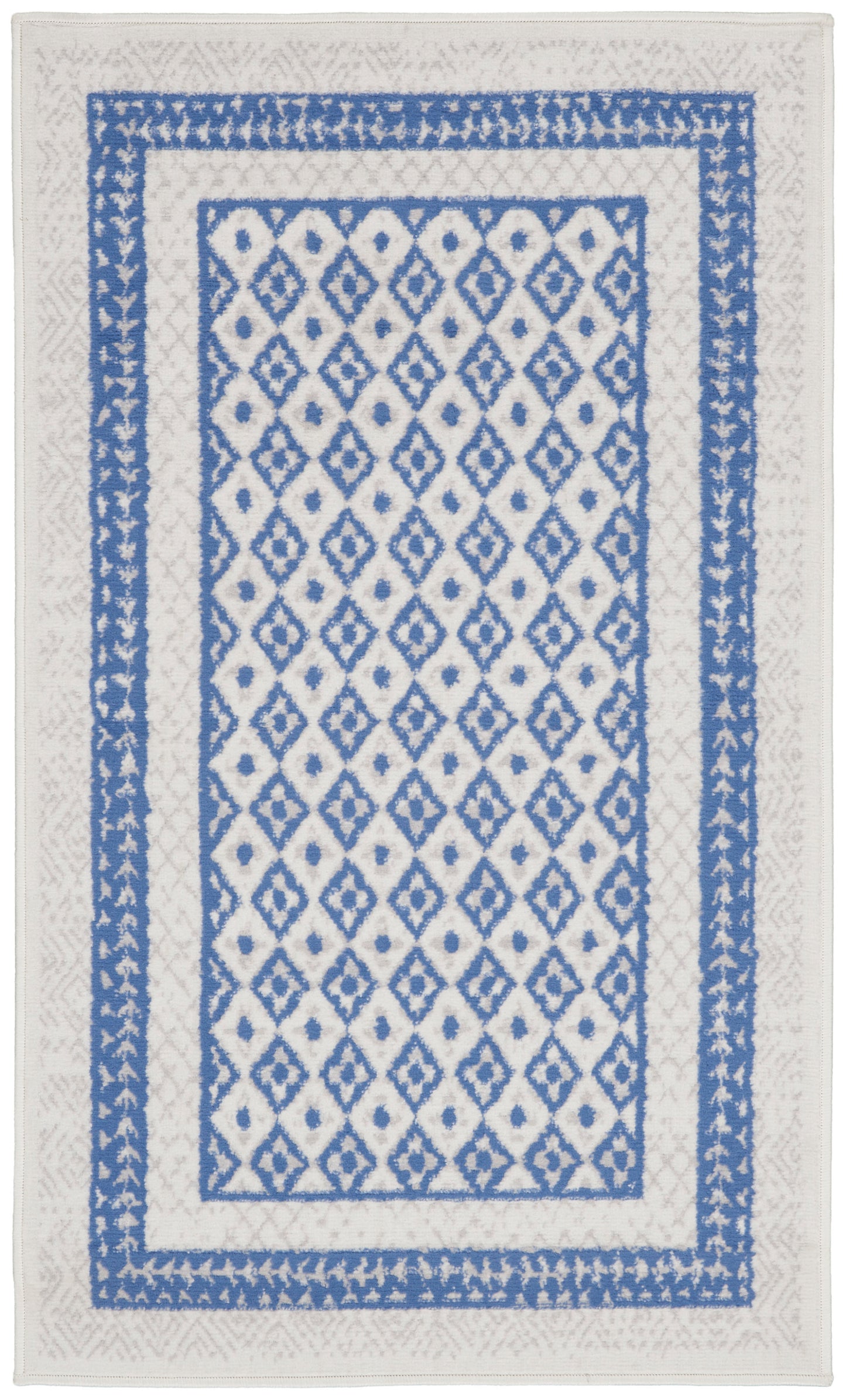 Nourison Home Whimsicle WHS13 Ivory Blue Contemporary Power-loomed Rug
