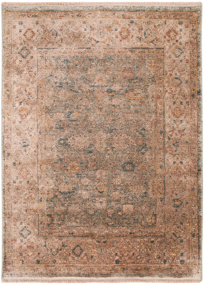 Nourison Home Luxurious LRS03 Ivory Blue Traditional Loom-woven Rug