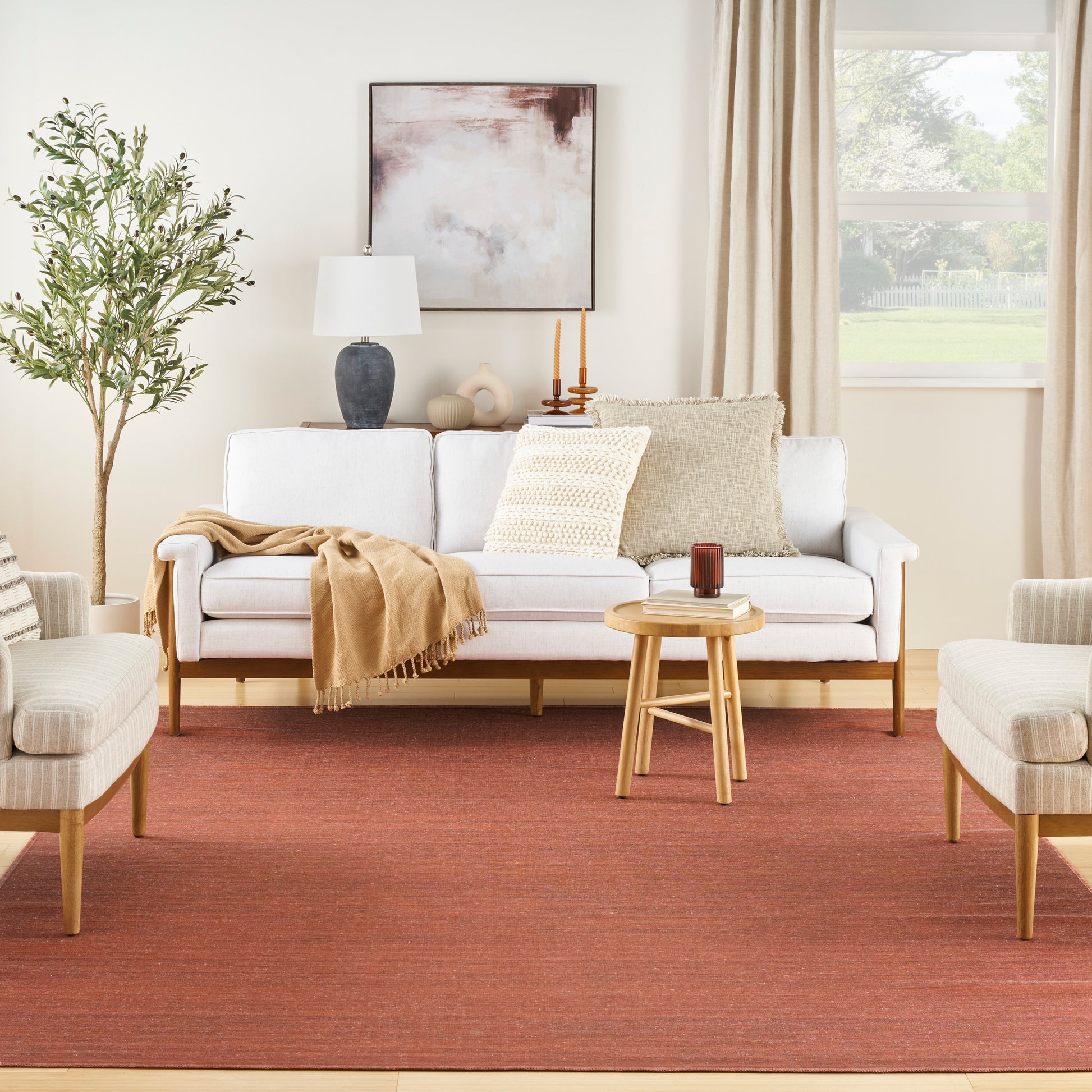 Nourison Home Washable Essentials  Brick  Contemporary