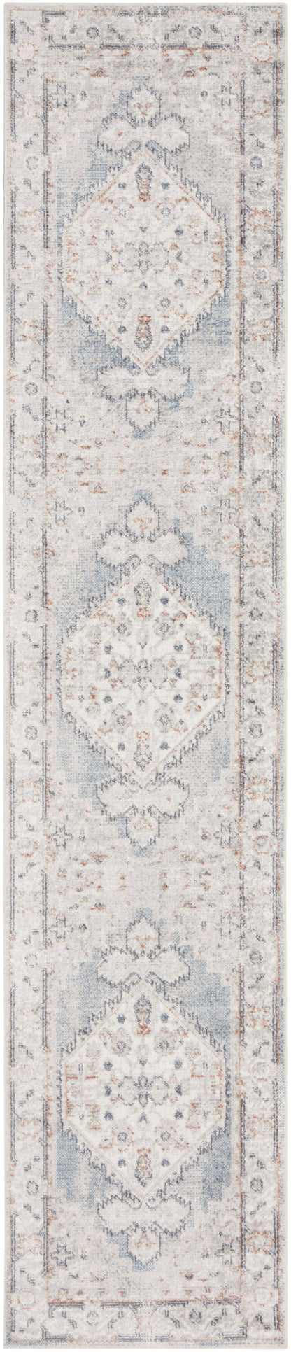 Nourison Home Astra Machine Washable ASW11 Light Blue Traditional Power-loomed Rug