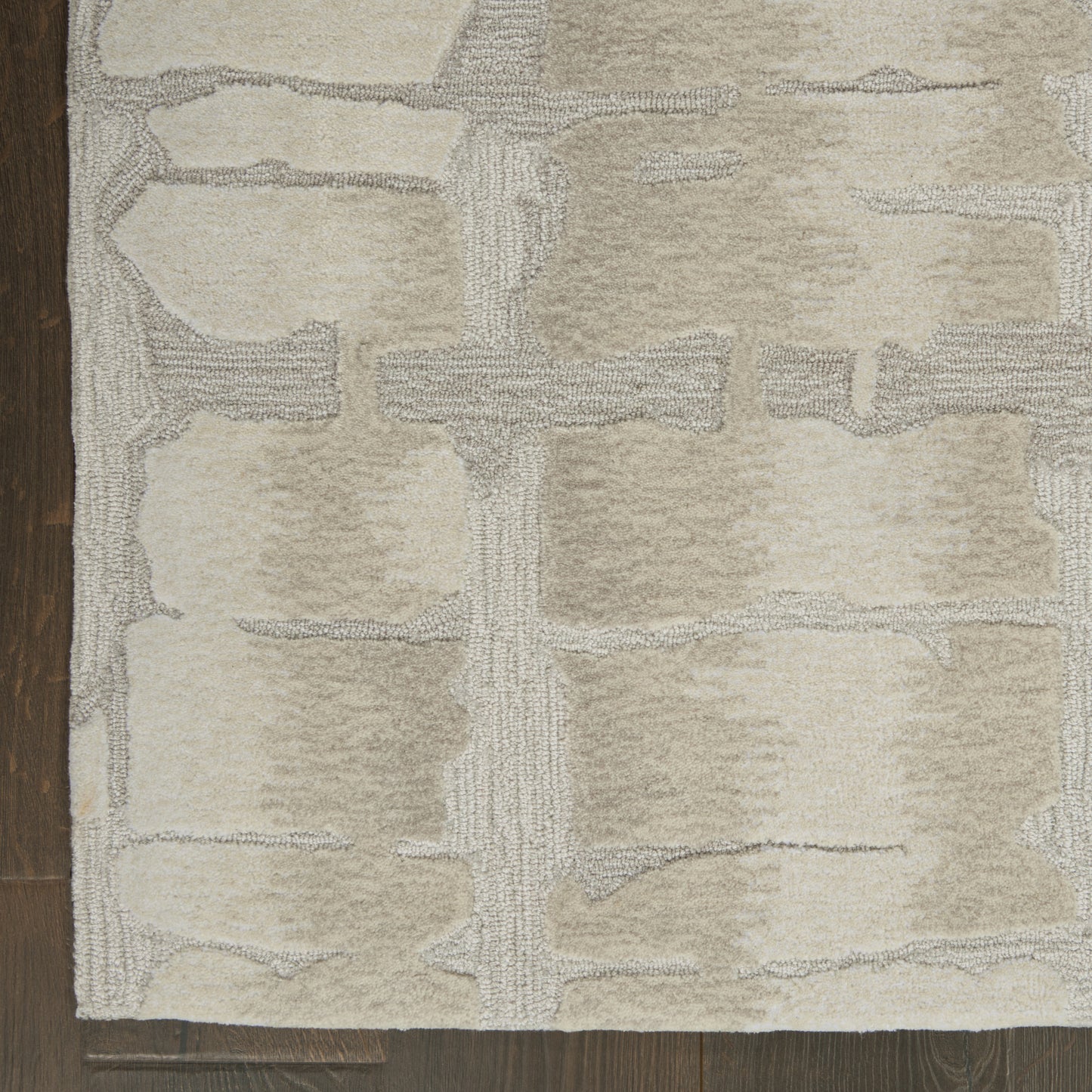Nourison Home Symmetry  Ivory Beige  Contemporary