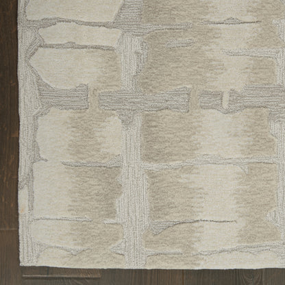 Nourison Home Symmetry  Ivory Beige  Contemporary
