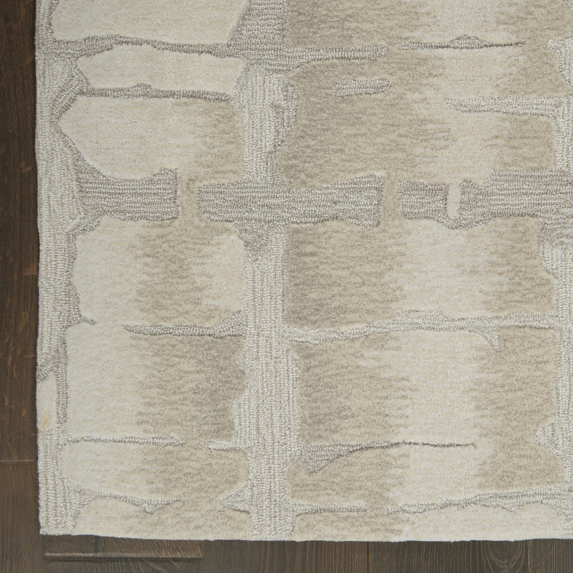 Nourison Home Symmetry  Ivory Beige  Contemporary