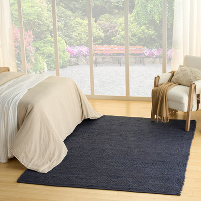 Nourison Home Natural Jute  Navy  Contemporary