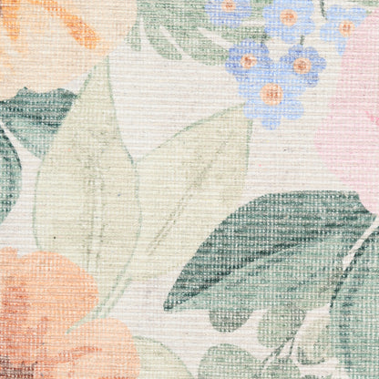 Nourison Home Botanical Washables  Ivory Multicolor  Contemporary