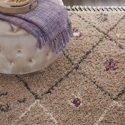 Nourison Home Denmark Shag  Tan  Contemporary