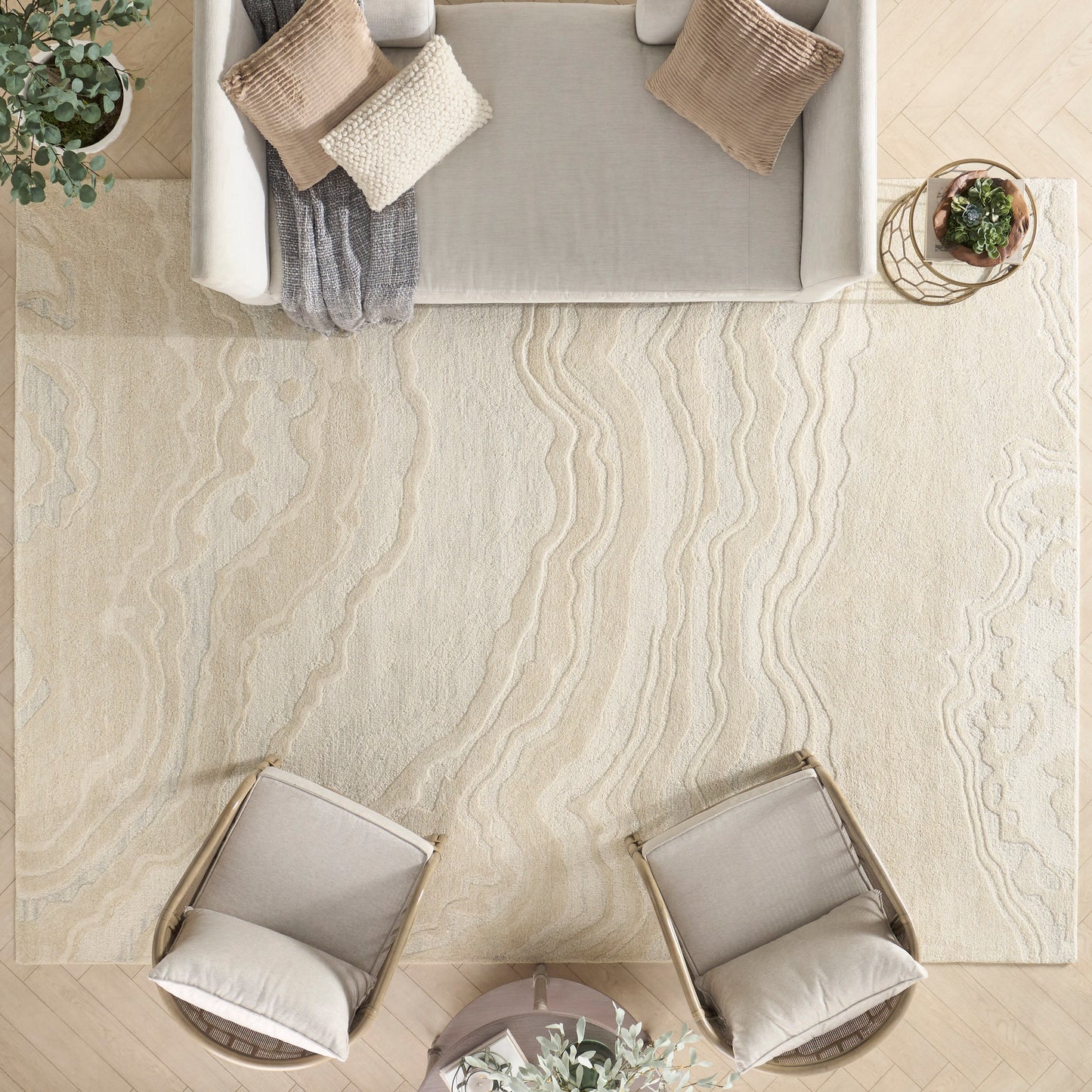 Nourison Home Graceful  Ivory  Contemporary