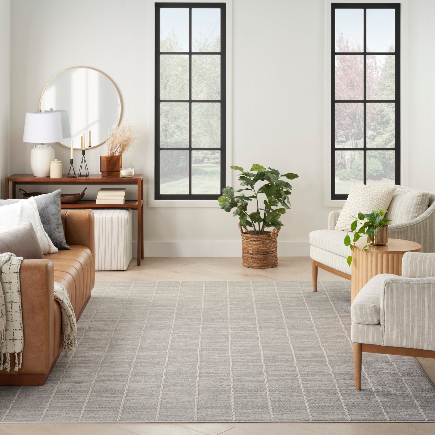 Nourison Home Serenity Home  Light Grey  Contemporary