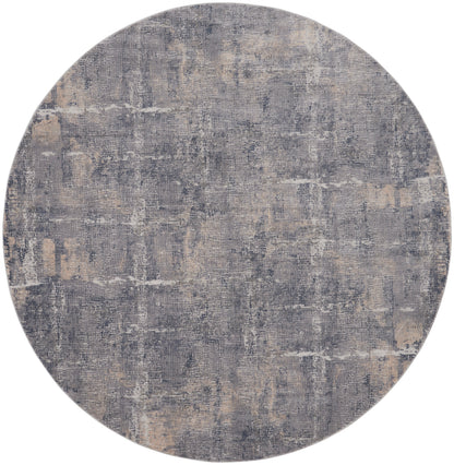 Nourison Home Rustic Textures RUS06 Grey Beige Contemporary Power-loomed Rugs