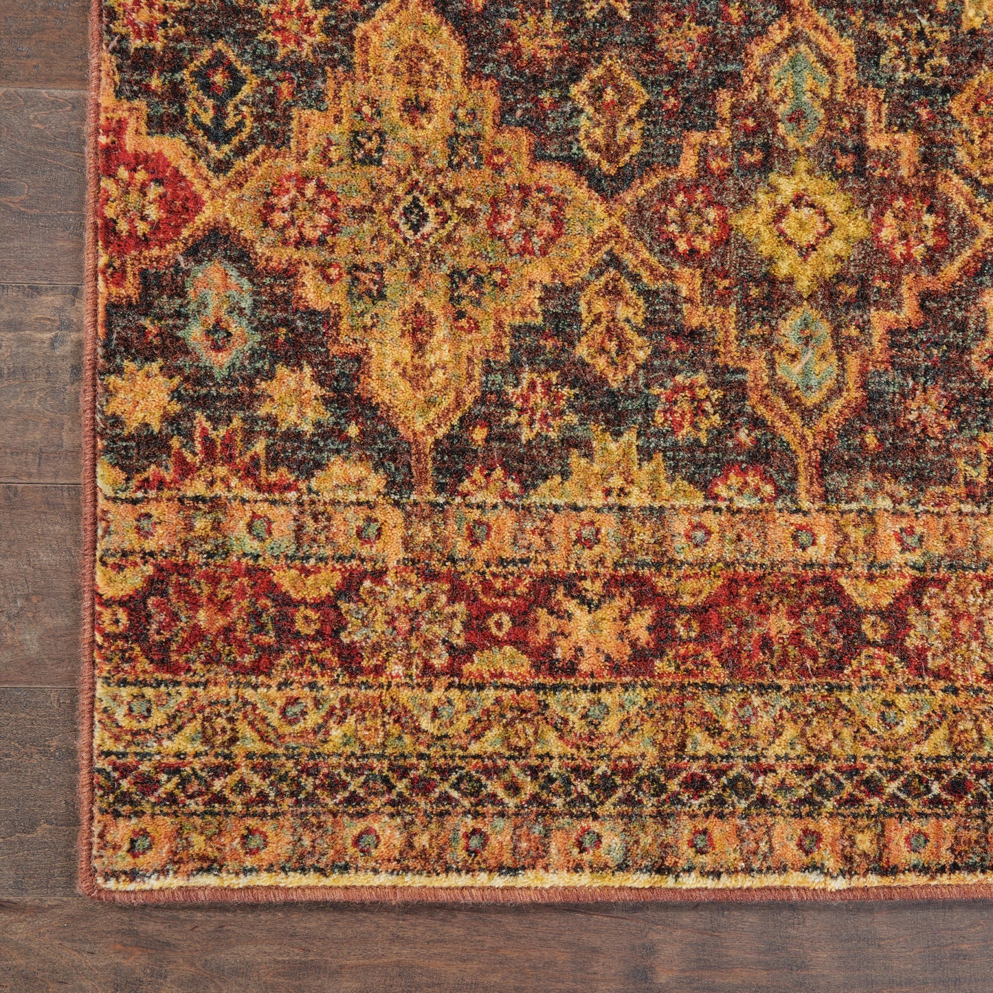 Nourison Home Jewel  Blue Red  Traditional