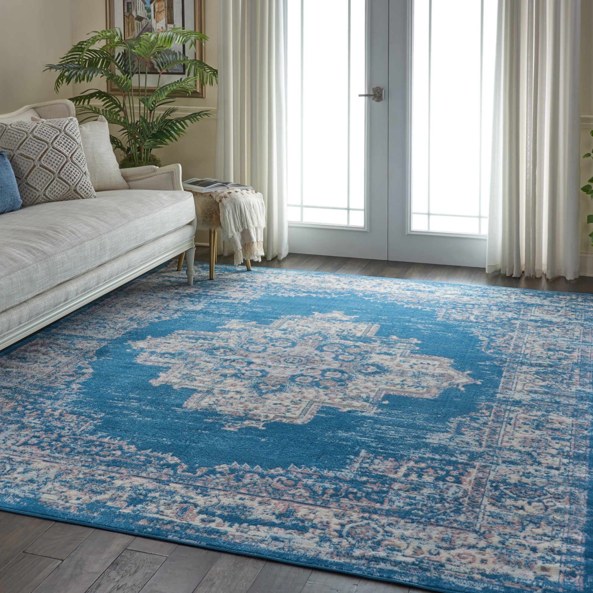 Nourison Home Grafix  Blue  Transitional