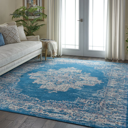 Nourison Home Grafix  Blue  Transitional