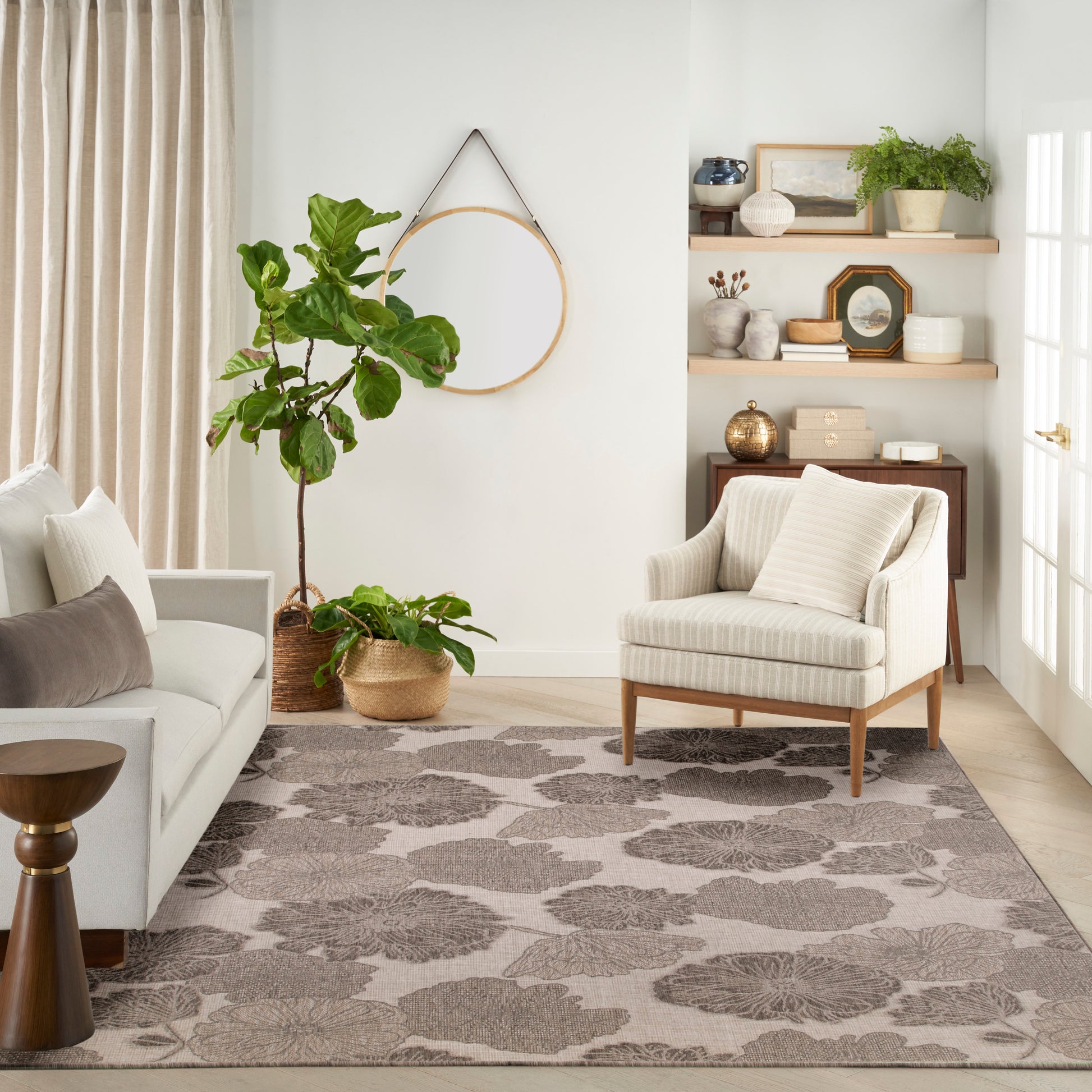 Nourison Home Garden Oasis  Natural  Contemporary