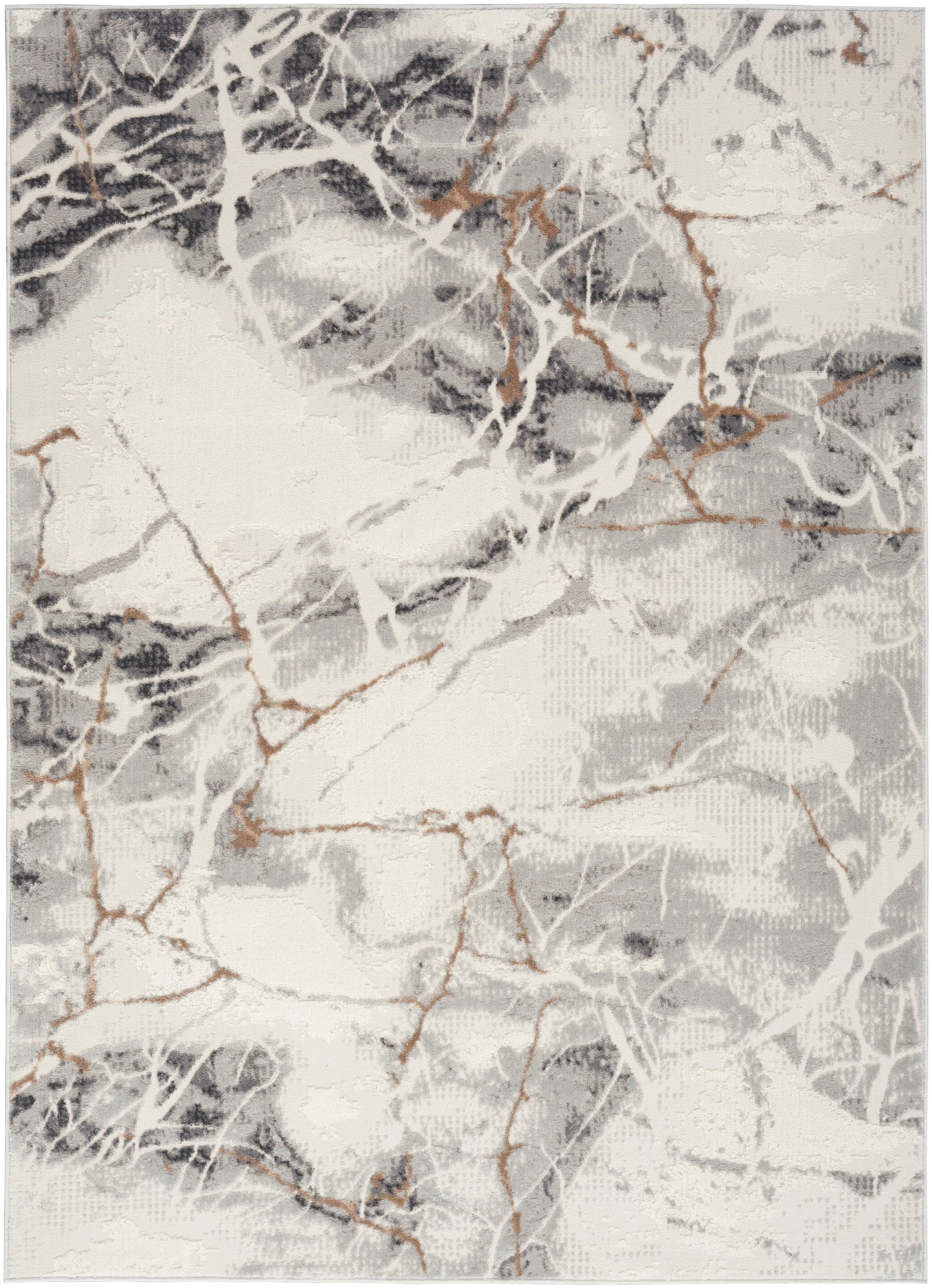 Nourison Home Elation ETN13 Ivory Grey Contemporary Power-loomed Rug