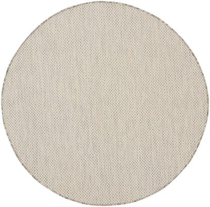 Nourison Home Courtyard COU01 Ivory Silver Contemporary Power-loomed Rug