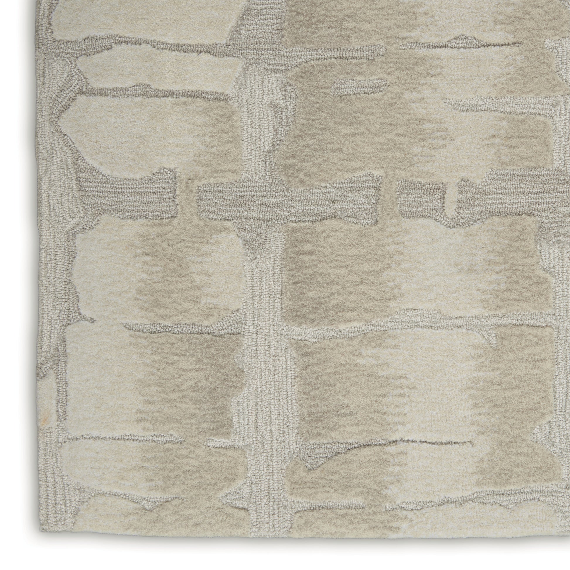 Nourison Home Symmetry  Ivory Beige  Contemporary