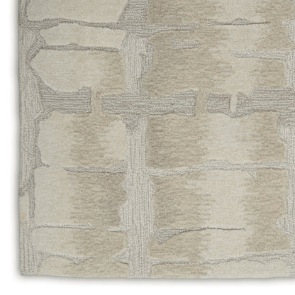 Nourison Home Symmetry  Ivory Beige  Contemporary