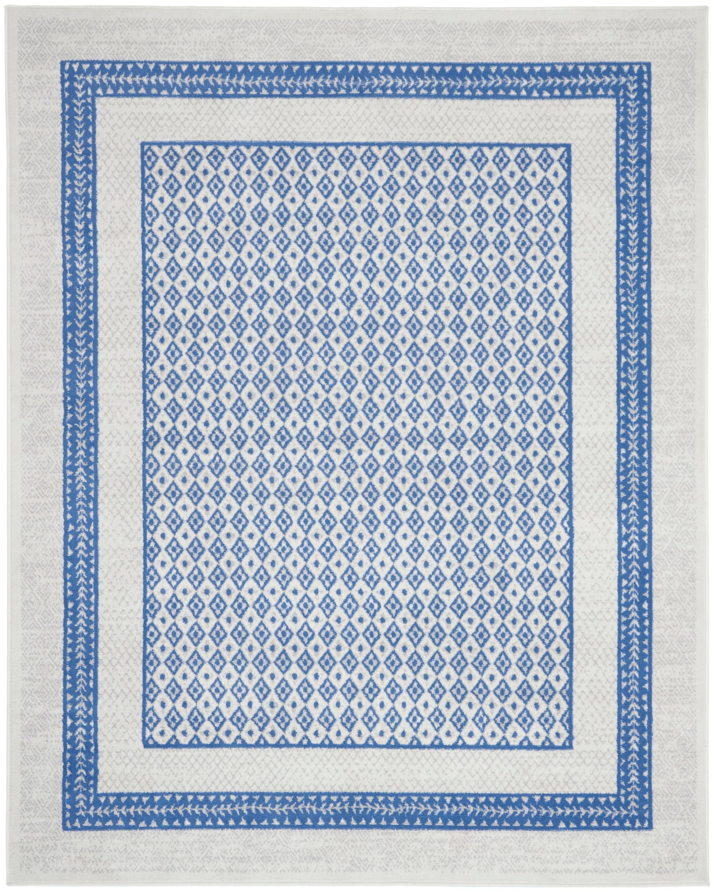 Nourison Home Whimsicle WHS13 Ivory Blue Contemporary Power-loomed Rug