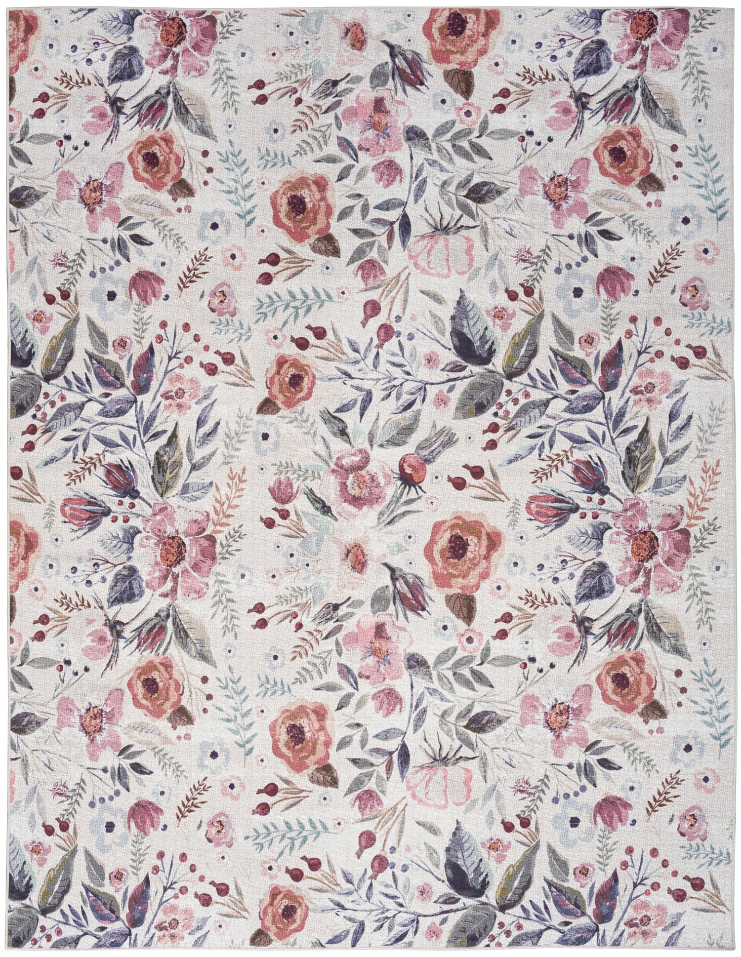 Nourison Home Nourison Washables  Ivory Pink  Traditional