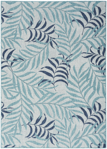 Nourison Home Garden Oasis GOA01 Blue Contemporary Power-loomed Rug