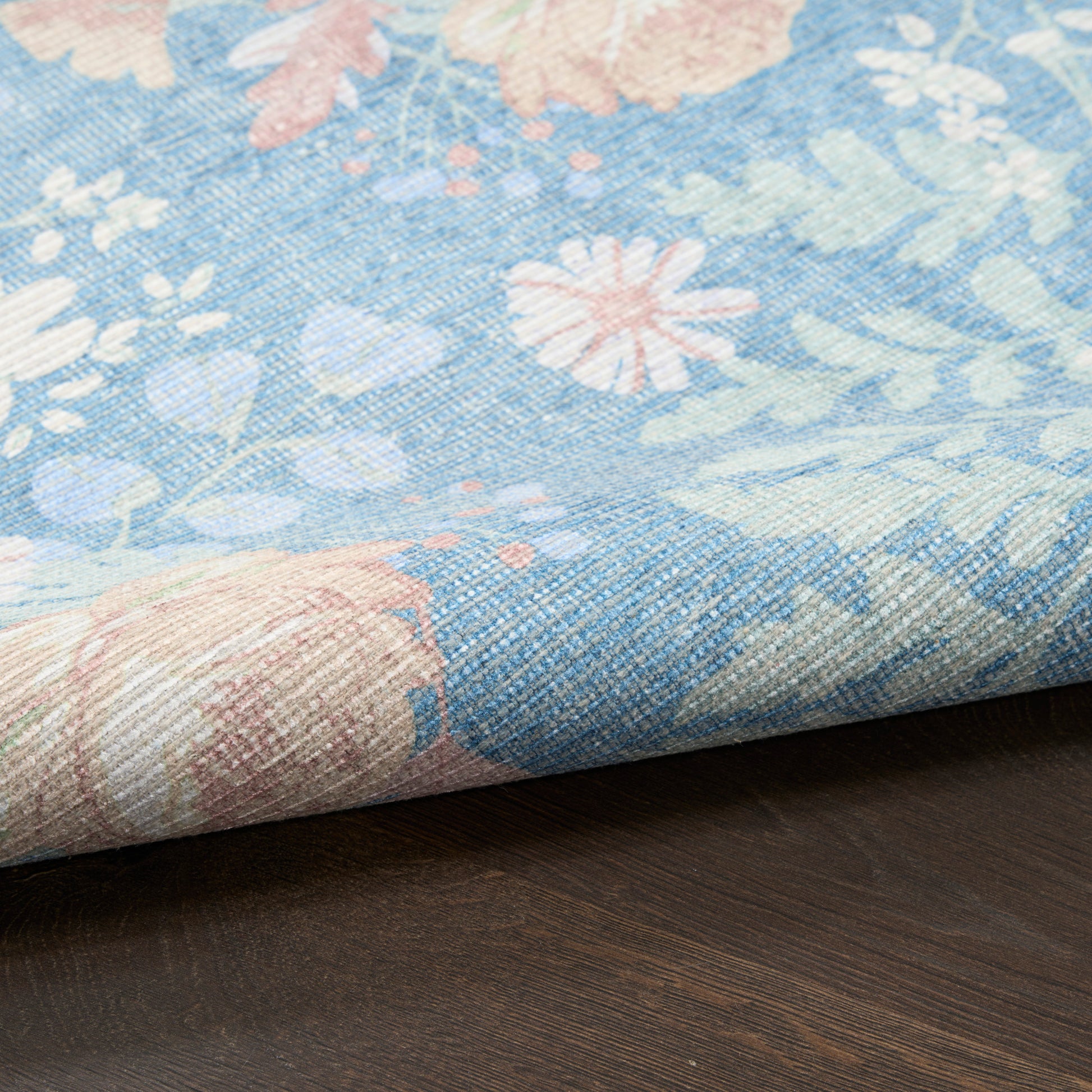 Nourison Home Botanical Washables  Blue Multicolor  Contemporary