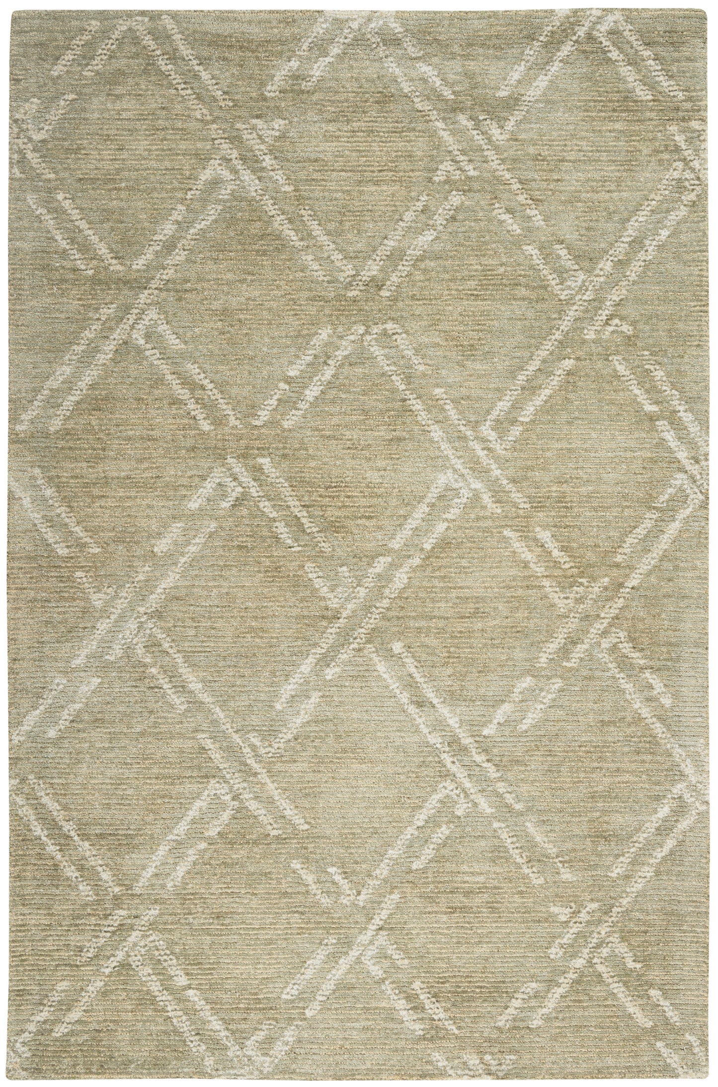 Nourison Home Venosa VSN01 Green Ivory Contemporary Tufted Rug