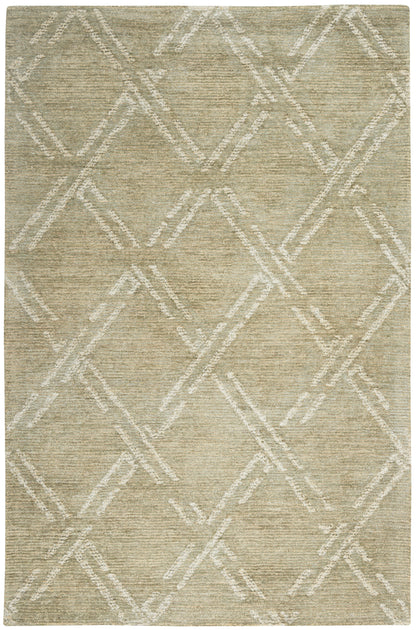 Nourison Home Venosa VSN01 Green Ivory Contemporary Tufted Rug