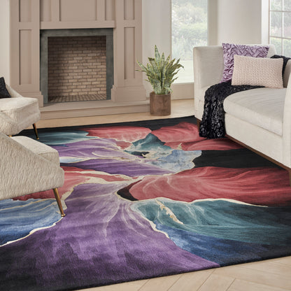 Nourison Home Prismatic  Black  Contemporary