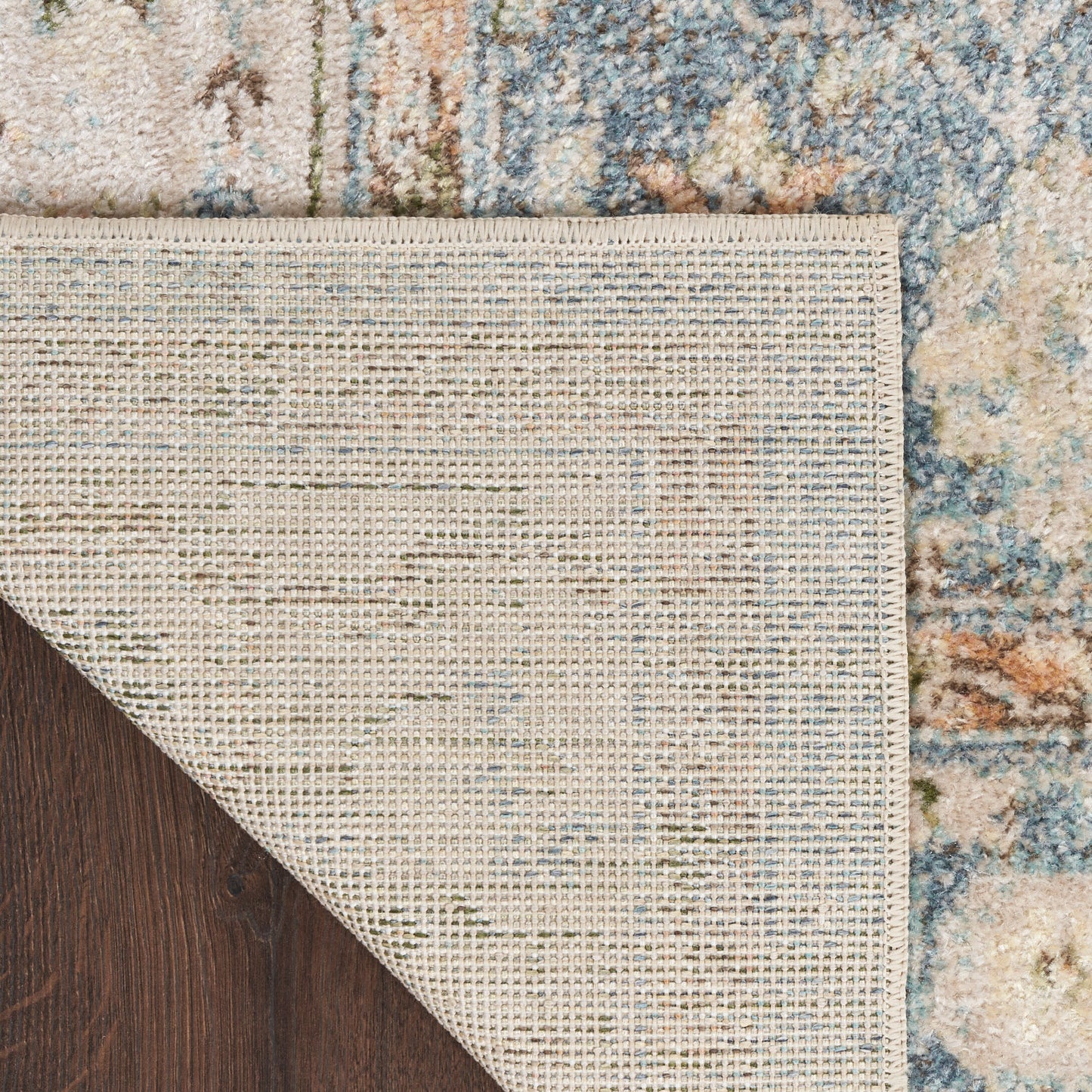 Nourison Home Astra Machine Washable  Silver Blue  Traditional