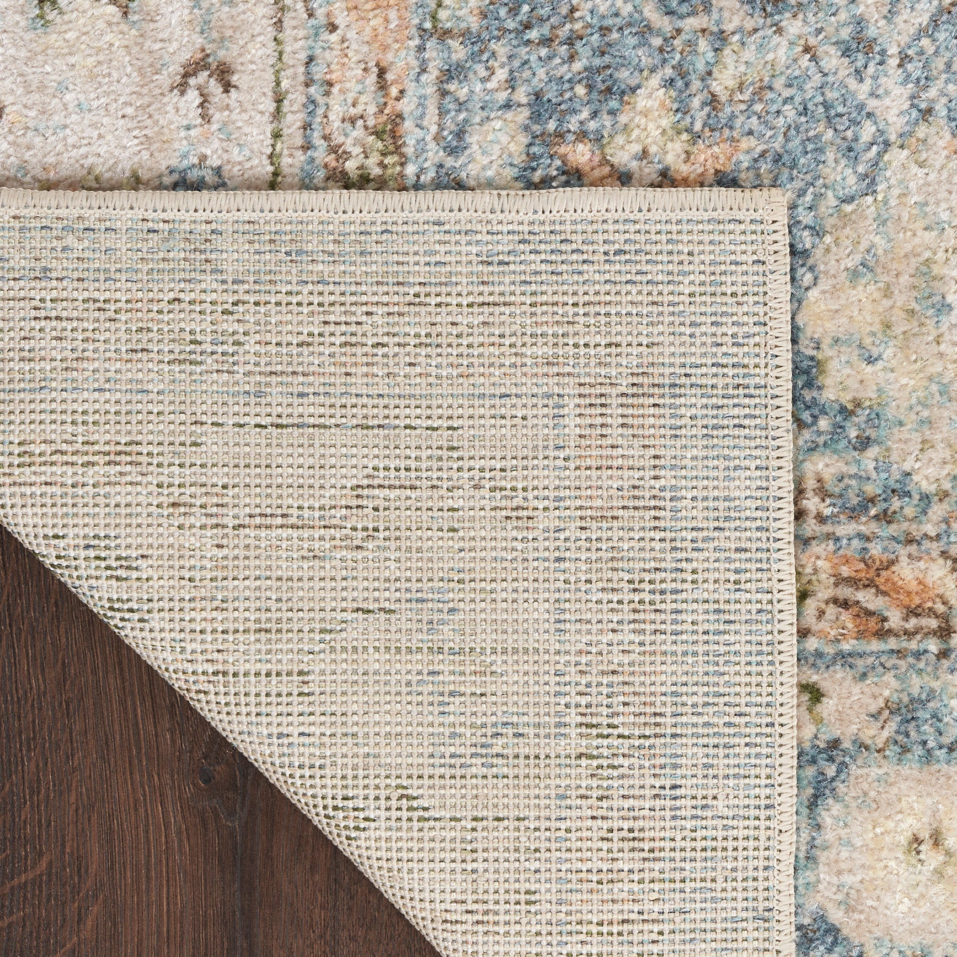 Nourison Home Astra Machine Washable  Silver Blue  Traditional