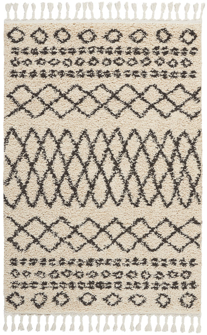 Nourison Home Moroccan Shag MRS02 Cream Transitional Power-loomed Rug